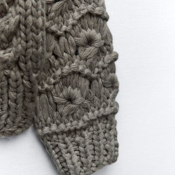 ZARA TEXTURED KNIT CARDIGAN - Picture 5 of 5